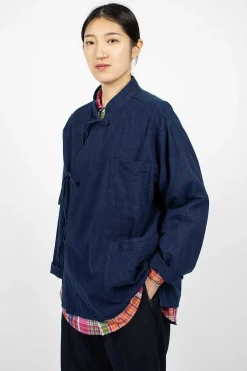 Tibet Shirt Cotton Voile Navy