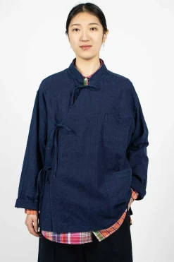 Tibet Shirt Cotton Voile Navy