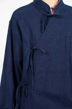 Tibet Shirt Cotton Voile Navy