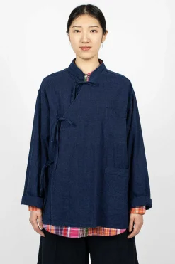 Tibet Shirt Cotton Voile Navy