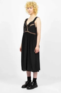 Tie Slip Dress Black