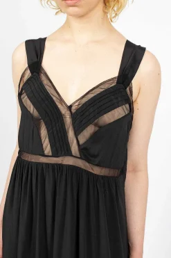 Tie Slip Dress Black