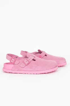 Tokio Suede Clog Azalea