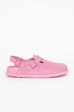 Tokio Suede Clog Azalea