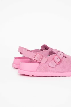 Tokio Suede Clog Azalea