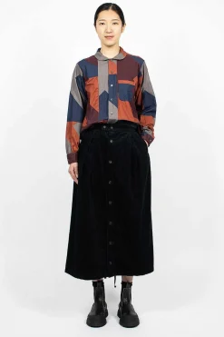 Tuck Skirt Dark Navy