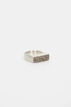 Tumi Ring Sterling Silver/Cognac Diamond