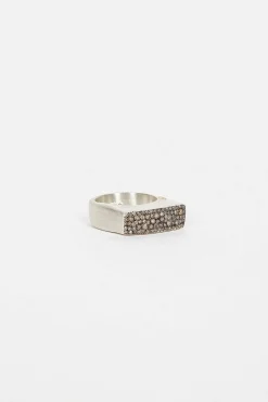 Tumi Ring Sterling Silver/Cognac Diamond