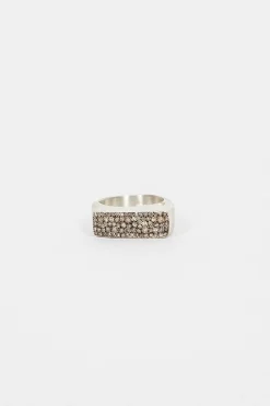 Tumi Ring Sterling Silver/Cognac Diamond