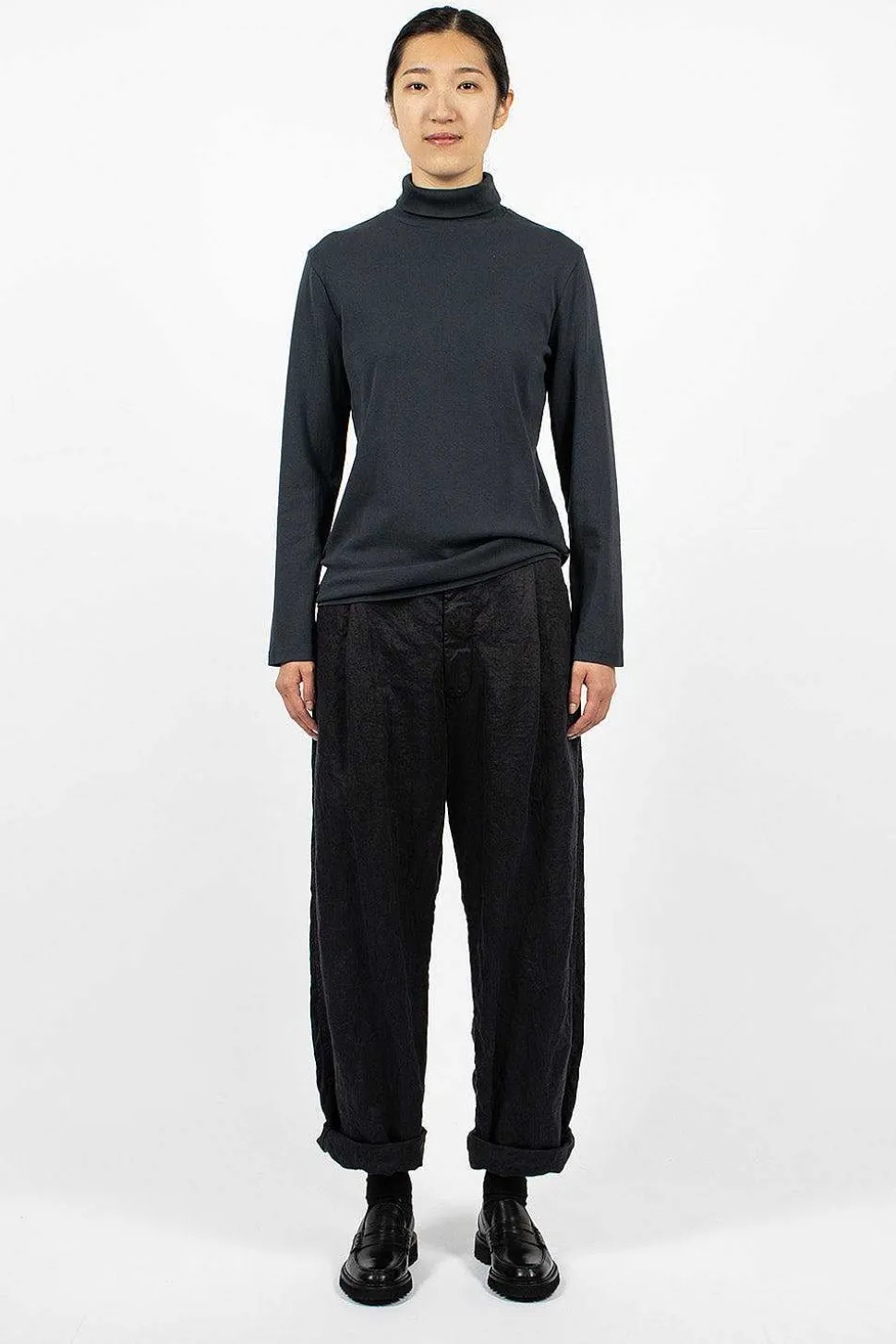 Turtleneck Top Dark Navy