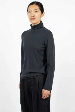 Turtleneck Top Dark Navy