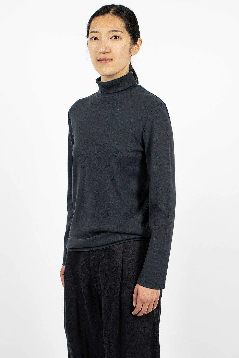 Turtleneck Top Dark Navy