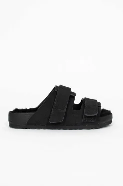 Uji Vl Cazador Shearling Sandal Slate