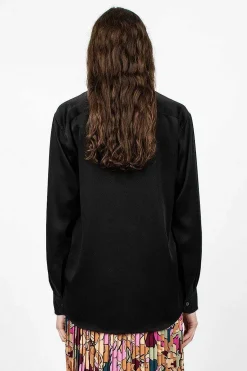 V Neck Blouse Black