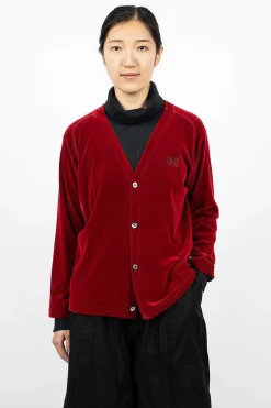 V-Neck Cardigan Red