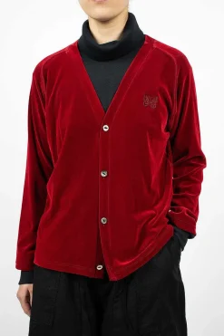 V-Neck Cardigan Red