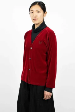 V-Neck Cardigan Red
