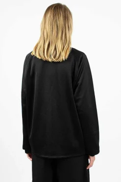 V-Neck Jersey Cardigan Black