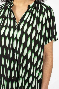 V-Neck Shirt Black/Green