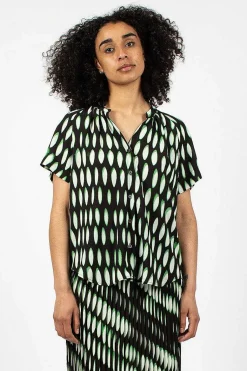 V-Neck Shirt Black/Green