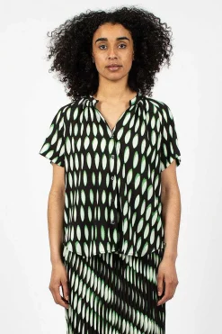 V-Neck Shirt Black/Green