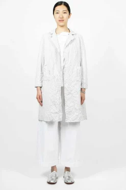 Washed Coat White Sand