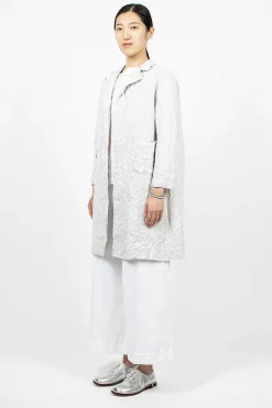 Washed Coat White Sand