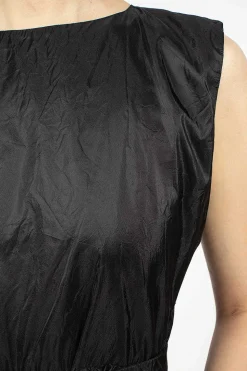 Washed Silk Button Pinafore