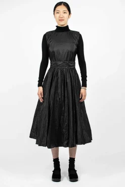 Washed Silk Button Pinafore