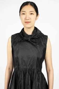Washed Silk Button Pinafore