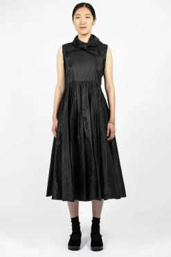Washed Silk Button Pinafore