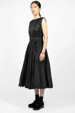 Washed Silk Button Pinafore
