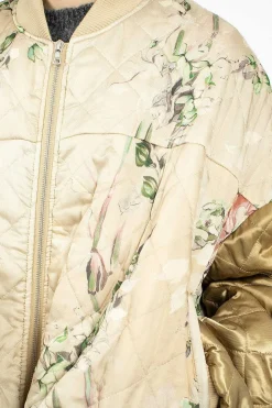 Watercolour Printed Bomber Ecru
