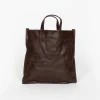 2Way Leather Tote Brown