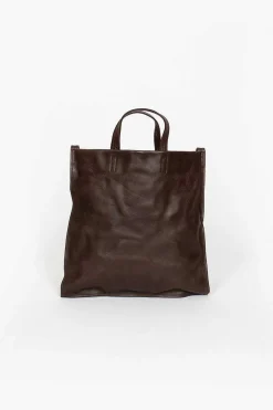 2Way Leather Tote Brown