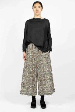 Wide Pyjama Trousers Floral Blue/Red/Orange