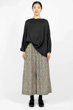 Wide Pyjama Trousers Floral Blue/Red/Orange