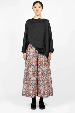 Wide Pyjama Trousers Pink Flowers