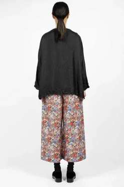 Wide Pyjama Trousers Pink Flowers