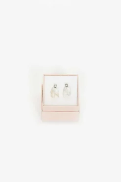 Winged Baroque Pearl Earrings