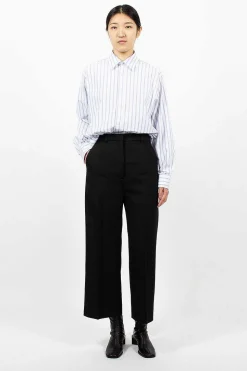 Wool Blend Trousers Black