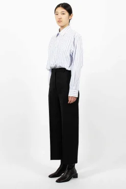 Wool Blend Trousers Black