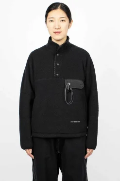 Wool Fleece Pullover Black