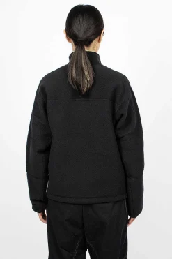 Wool Fleece Pullover Black